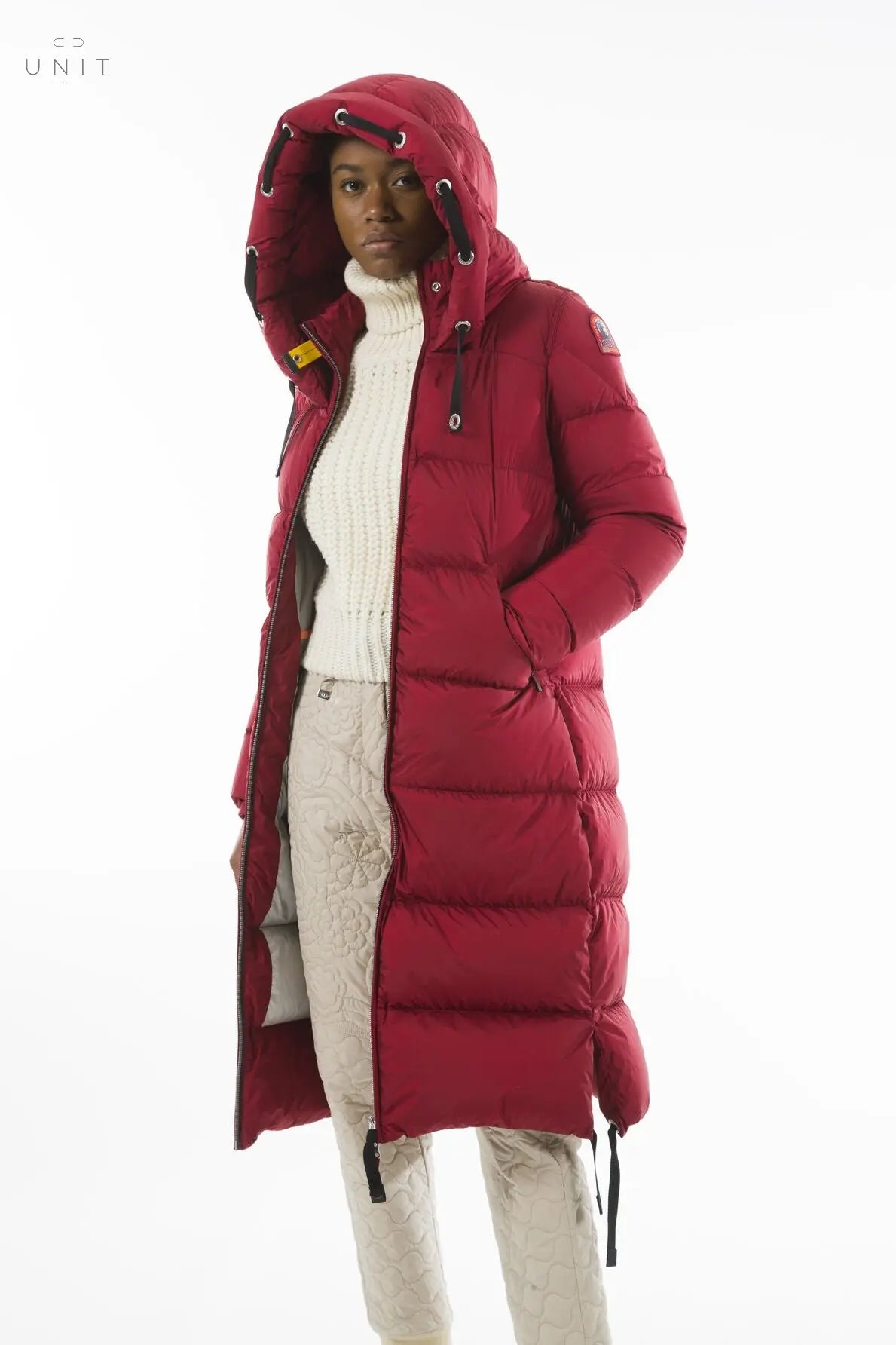 Parajumpers PANDA - WOMAN, HOODED DOWN COAT, oliv, online only Parajumpers
