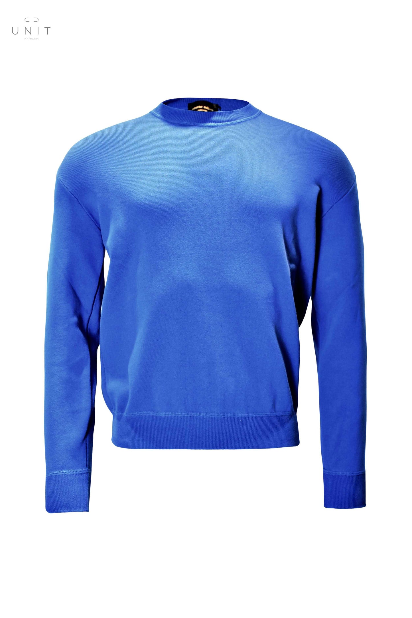 blauer Pullover in Form eines Sweatshirts von Roberto Collina