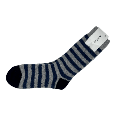 UNIT Hamburg - ANT45 KUAH, calza in lana/cotone, a righe, blu/grigio - ANT45