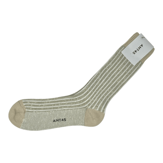 UNIT Hamburg - ANT45, SETTAT SHORT, Cotton Melange Streifen, sand - salbei - ANT45