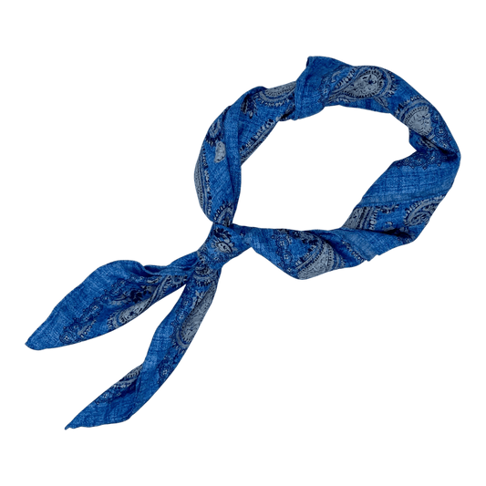 UNIT Hamburg - Ascot Bandana, Paisley, 67x67cm, himmelblau - Ascot