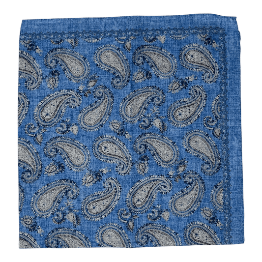 UNIT Hamburg - Ascot Bandana, Paisley, 67x67cm, himmelblau - Ascot