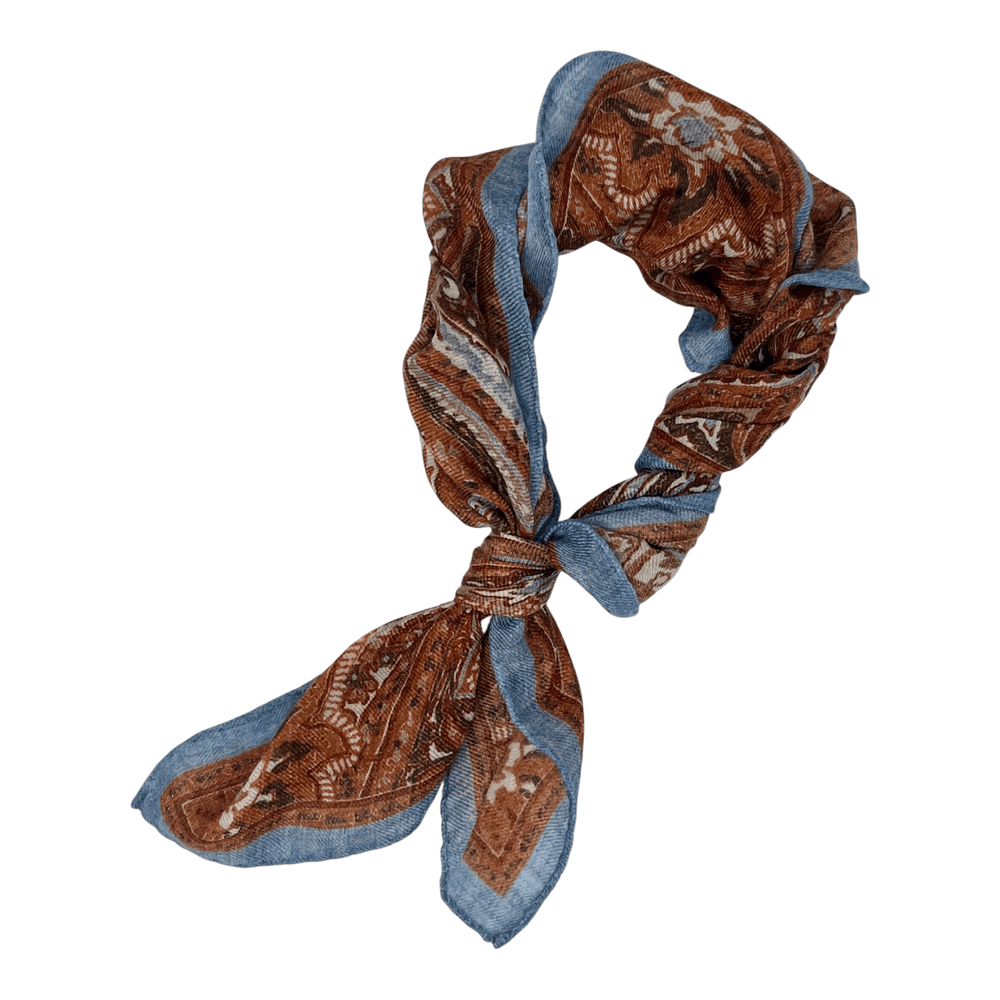 UNIT Hamburg - Ascot, Halstuch, Bandana Mandala Wolle / Kaschmir / Seide, rostbraun - Ascot