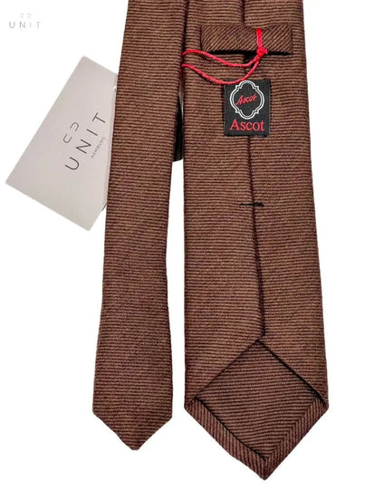 アスコット、ネクタイ ウール／シルク、ブラウン - UNIT Hamburg