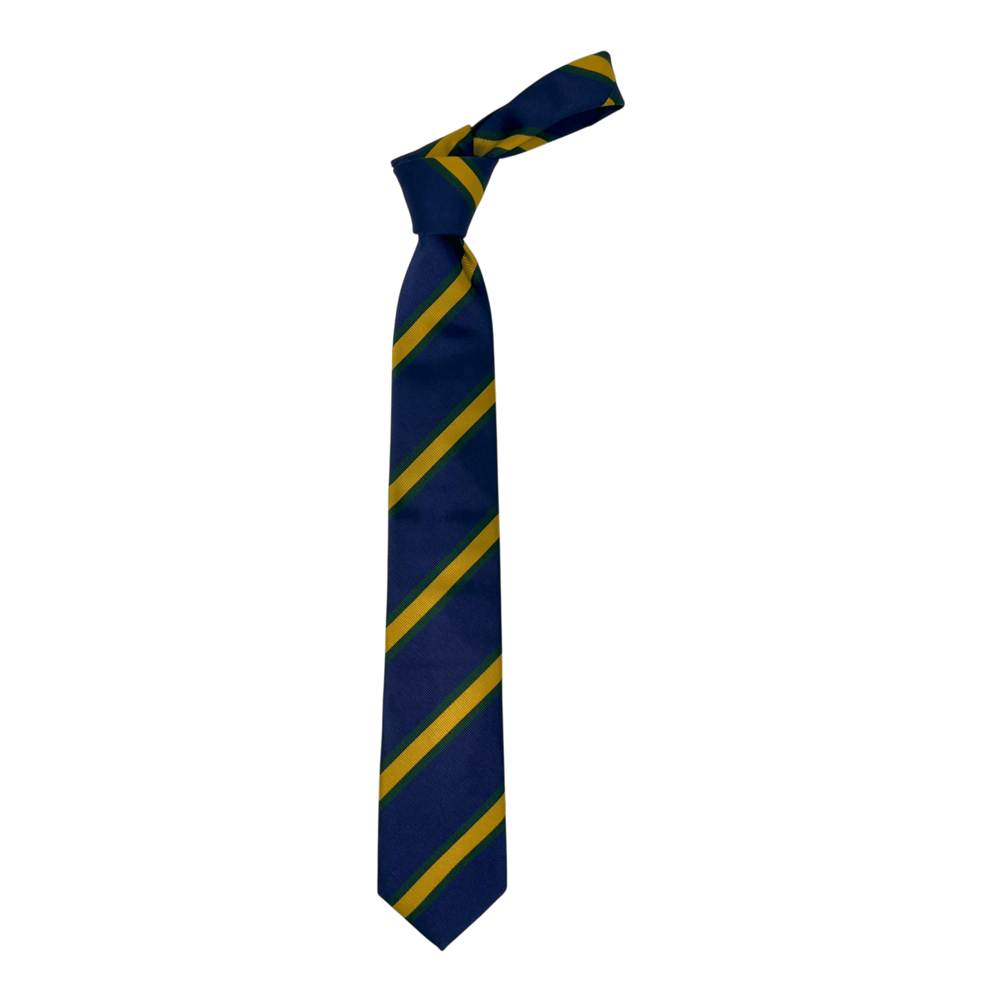 UNIT Hamburg - Ascot, Regimentskrawatte, Seide, blau - gelb - Ascot
