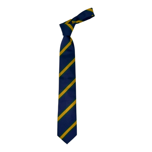 UNIT Hamburg - Ascot, Regimentskrawatte, Seide, blau - gelb - Ascot
