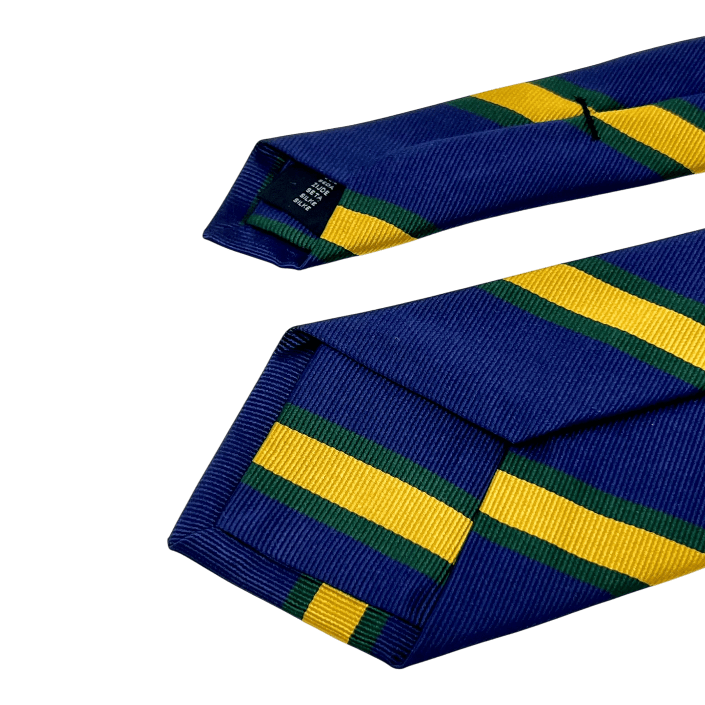UNIT Hamburg - Ascot, Regimentskrawatte, Seide, blau - gelb - Ascot