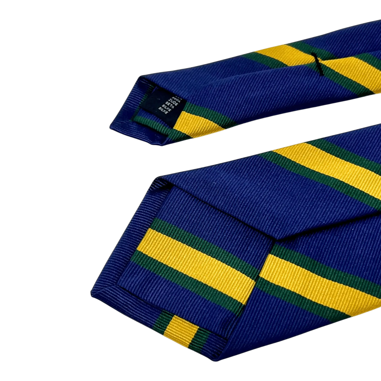 UNIT Hamburg - Ascot, Regimentskrawatte, Seide, blau - gelb - Ascot