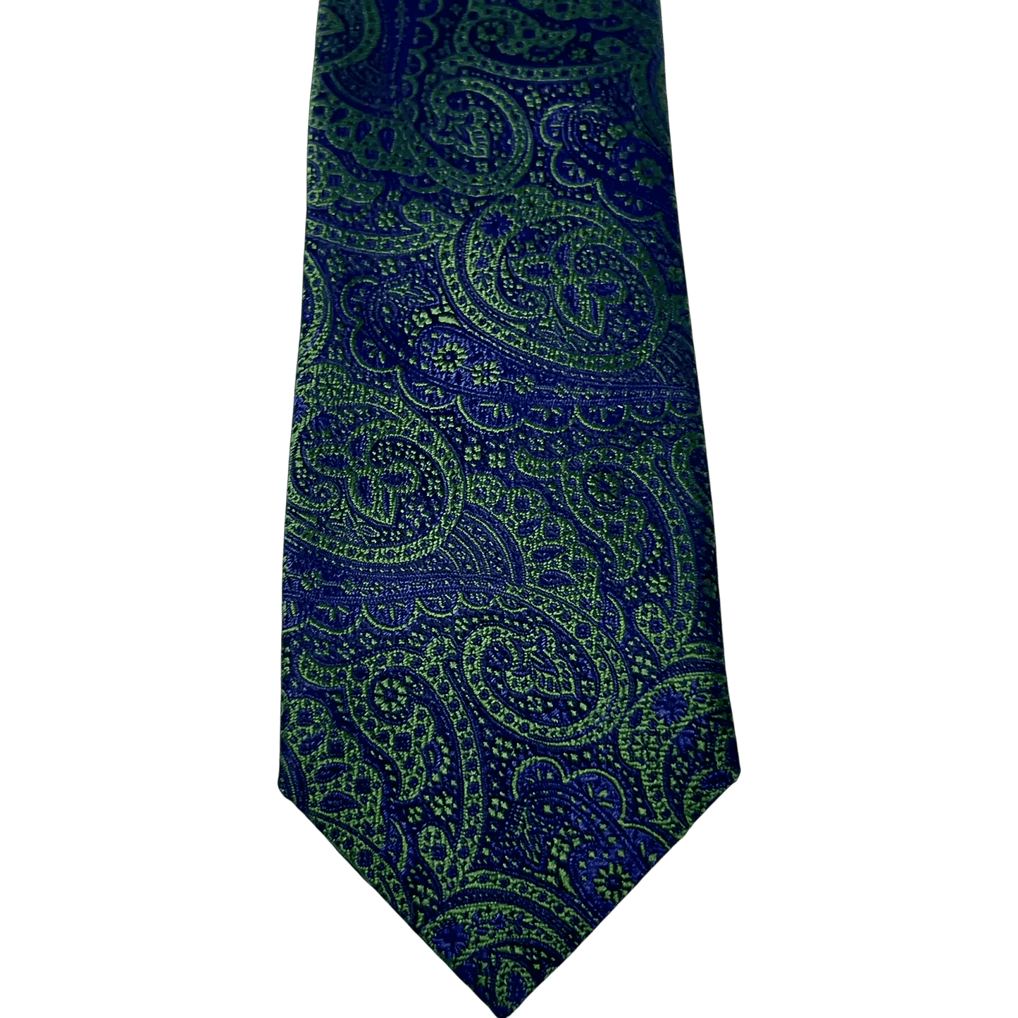 UNIT Hamburg - Ascot, Seidenkrawatte, Paisley, grün-blau - Ascot