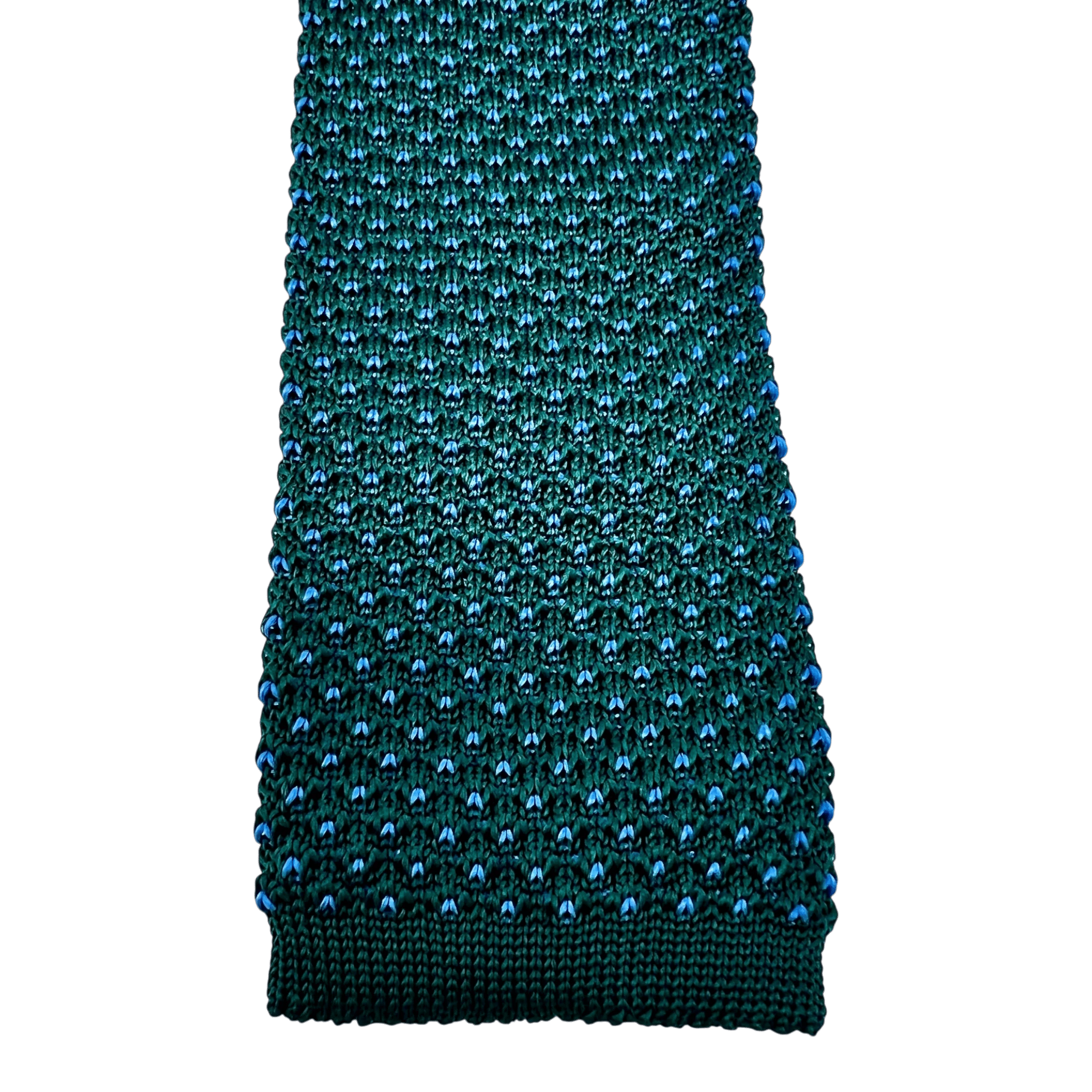 UNIT Hamburg - Ascot, Seidenstrickkrawatte bottlegreen–himmelblau - Ascot