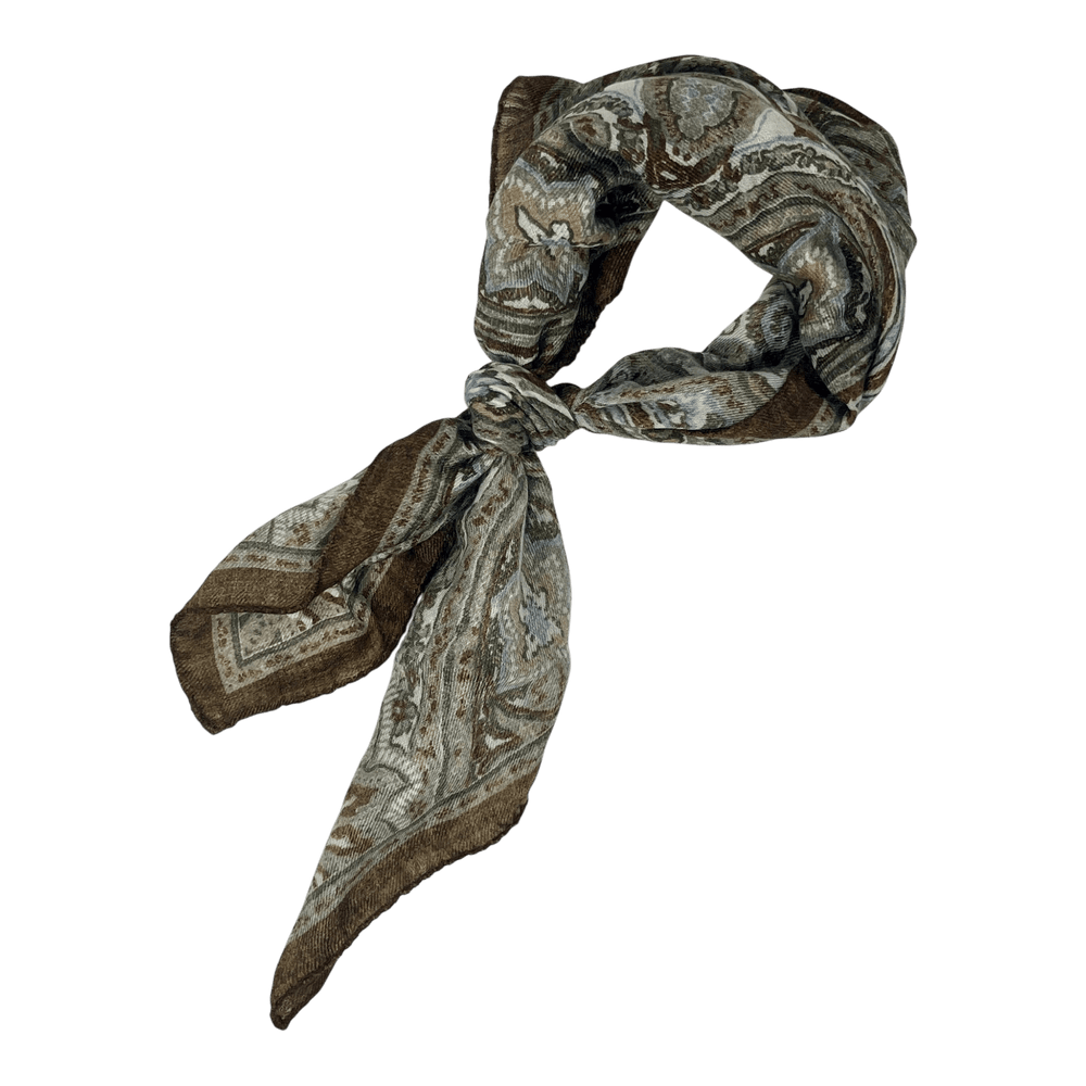 UNIT Hamburg - Ascot, Tuch Bandana 70x70cm, Wolle / Kaschmir / Seide, oliv - Ascot