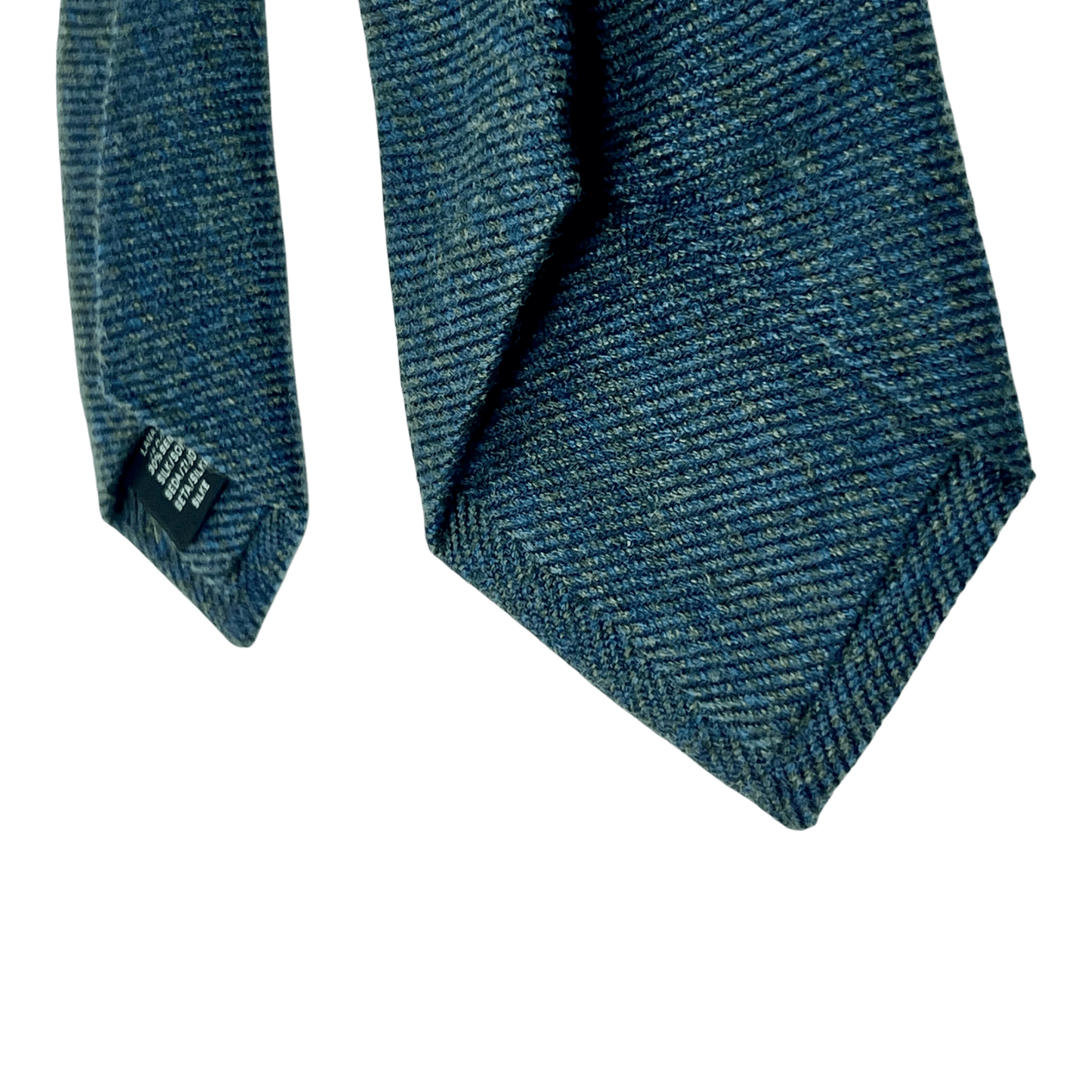 UNIT Hamburg - Ascot, Woll-Seidenkrawatte, denimblau-oliv - Ascot