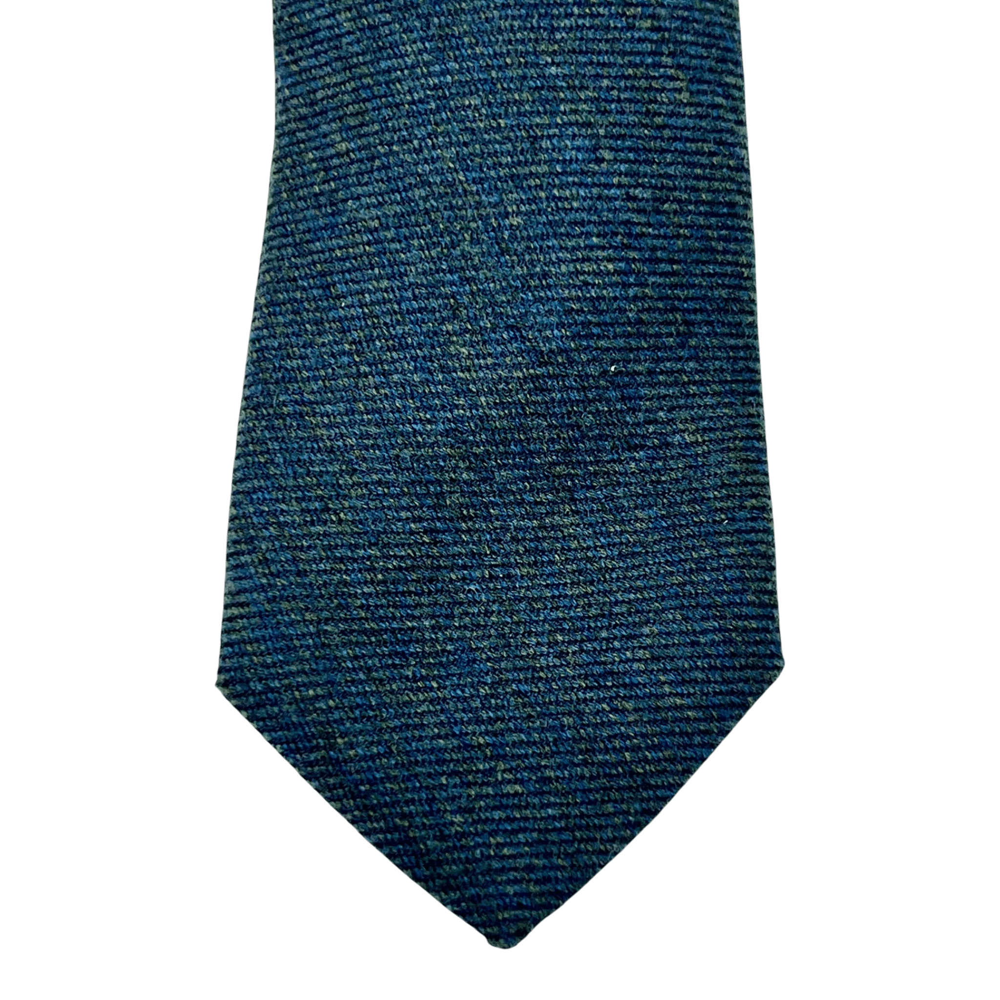 UNIT Hamburg - Ascot, Woll-Seidenkrawatte, denimblau-oliv - Ascot