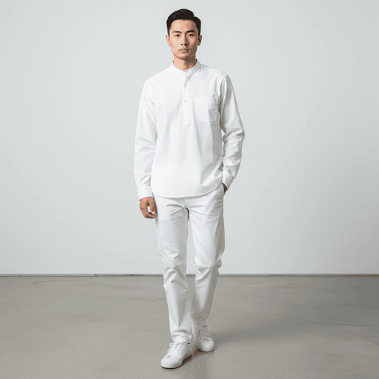UNIT Hamburg - Aspesi, Double Shirt Mousseline, Langarm, weiß - ASPESI