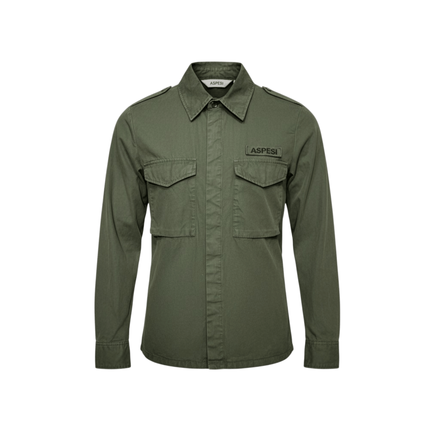 UNIT Hamburg - ASPESI Field Shirt Cotton – Overhirt, grün - ASPESI