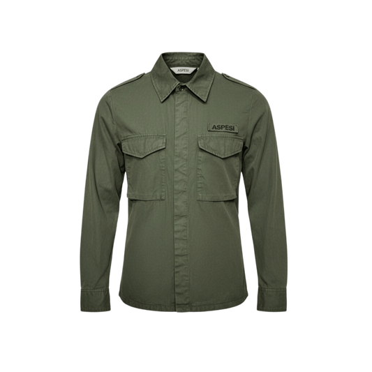 UNIT Hamburg - ASPESI Field Shirt Cotton – Overhirt, grün - ASPESI