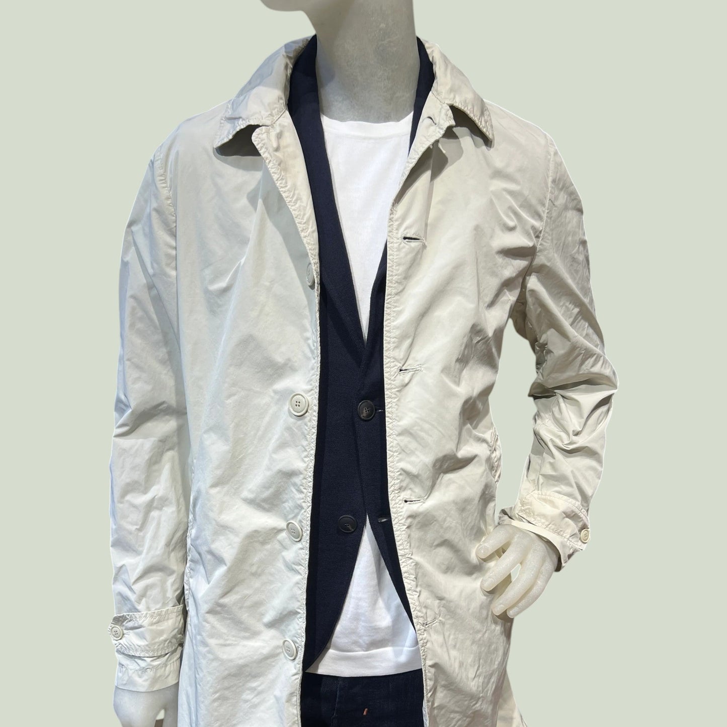 UNIT Hamburg - Aspesi Raincoat Lemon Kurzmantel, Stone - ASPESI