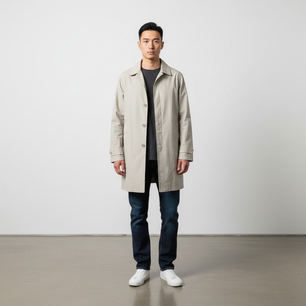 UNIT Hamburg - Aspesi Raincoat Lemon Kurzmantel, Stone - ASPESI