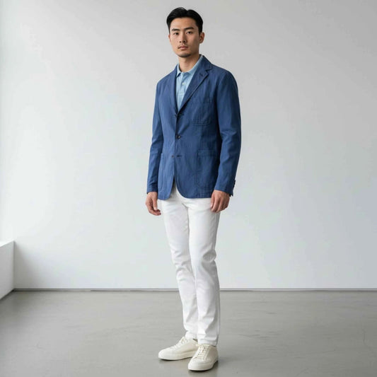UNIT Hamburg - ASPESI Samuraki Blazer blau | Lyocell/Leinen - ASPESI