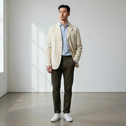 UNIT Hamburg - ASPESI, Samuraki Blazer, Natural | Lyocell/Leinen, creme - ASPESI