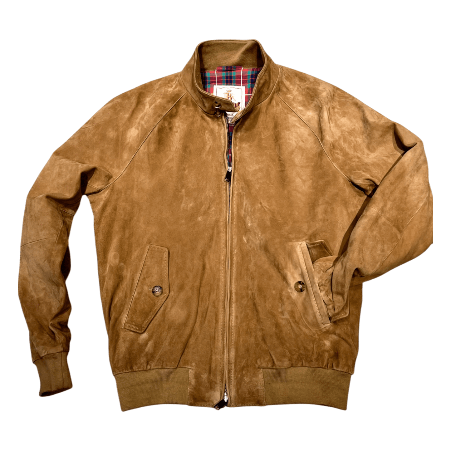 Baracuta, G9 Harrington, Velourleder, Tabakbraun - UNIT Hamburg