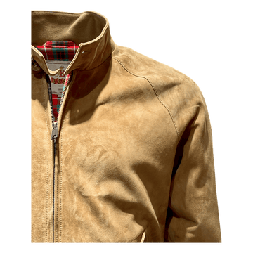 Baracuta, G9 Harrington, Velourleder, Tabakbraun UNIT Hamburg