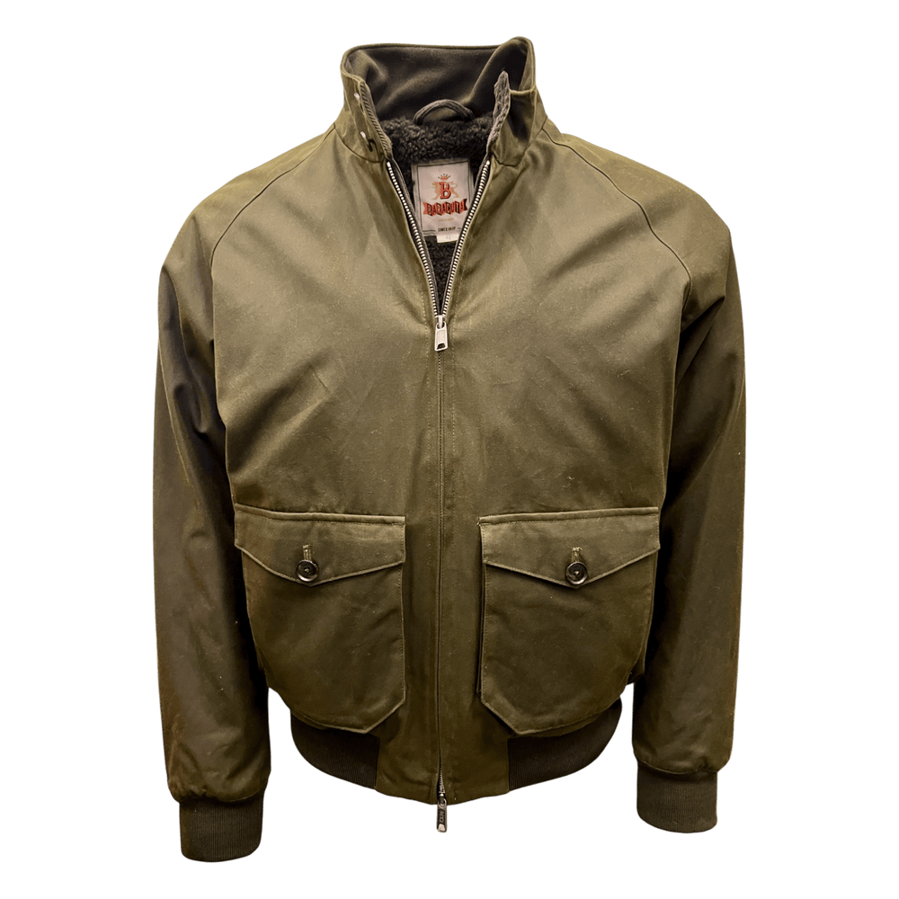 UNIT Hamburg - Baracuta, G9 - Harrington, Wachsjacke, kurz, oliv - Baracuta