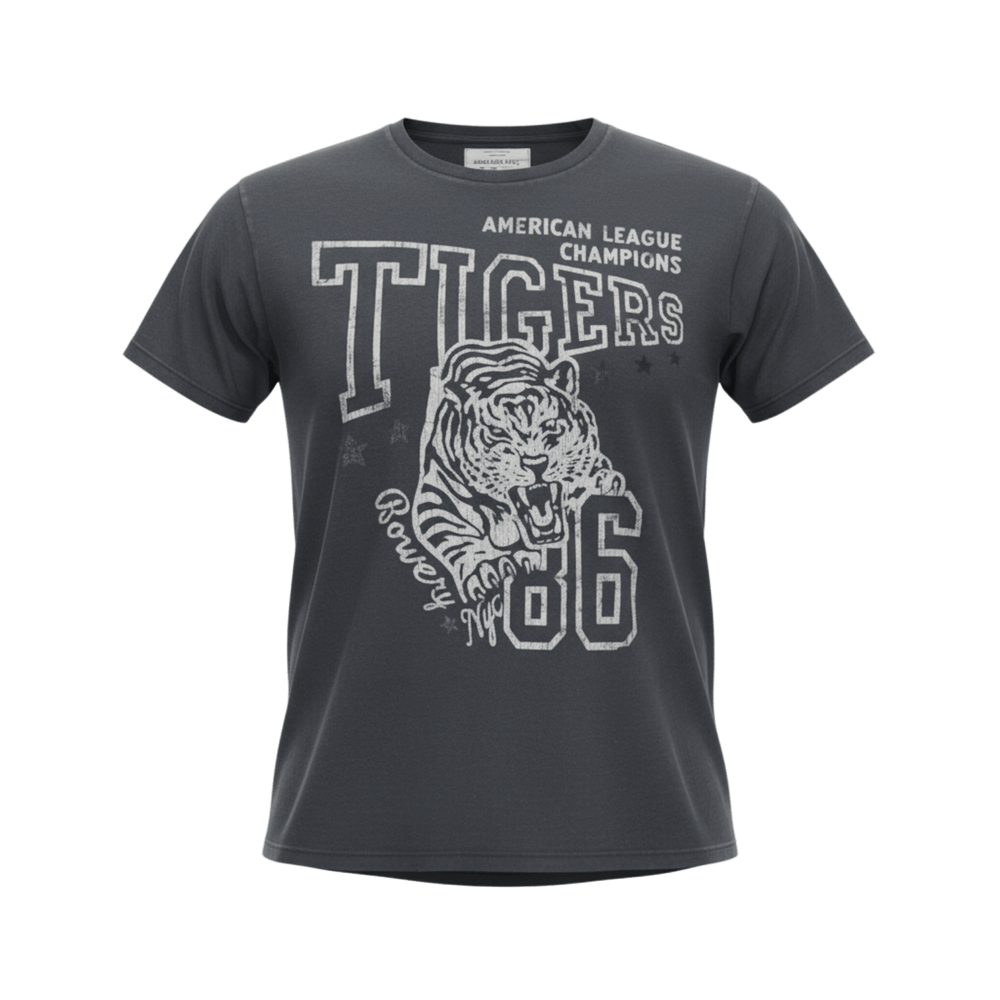 UNIT Hamburg - Bowery NYC American Tigers T‑Shirt, dunkelgrau, - Bowery NYC