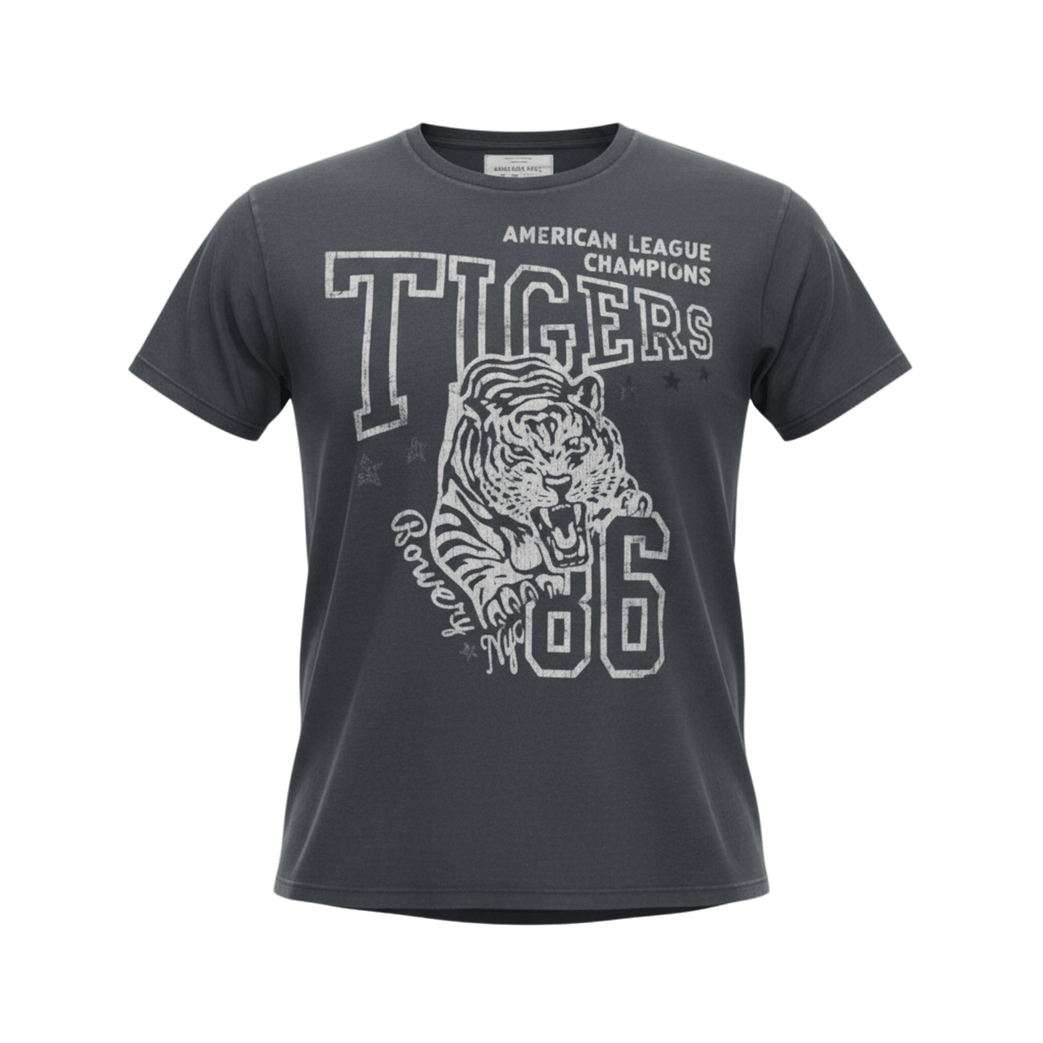 UNIT Hamburg - Bowery NYC American Tigers T‑Shirt, dunkelgrau, - Bowery NYC