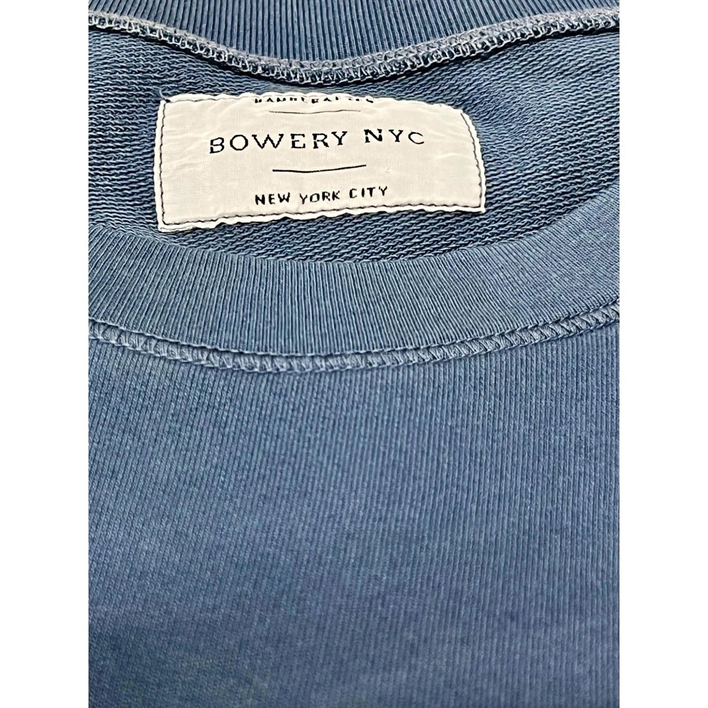 Bowery NYC, leichtes Sweatshirt, stückgefärbt, natural blue - UNIT Hamburg