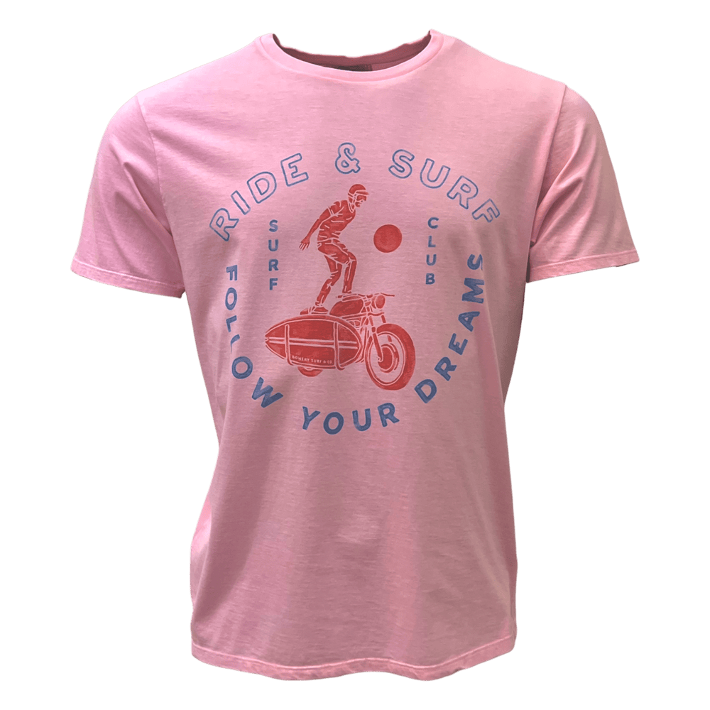 Bowery NYC, Ride & Surf T-Shirt, pink lemonade - UNIT Hamburg