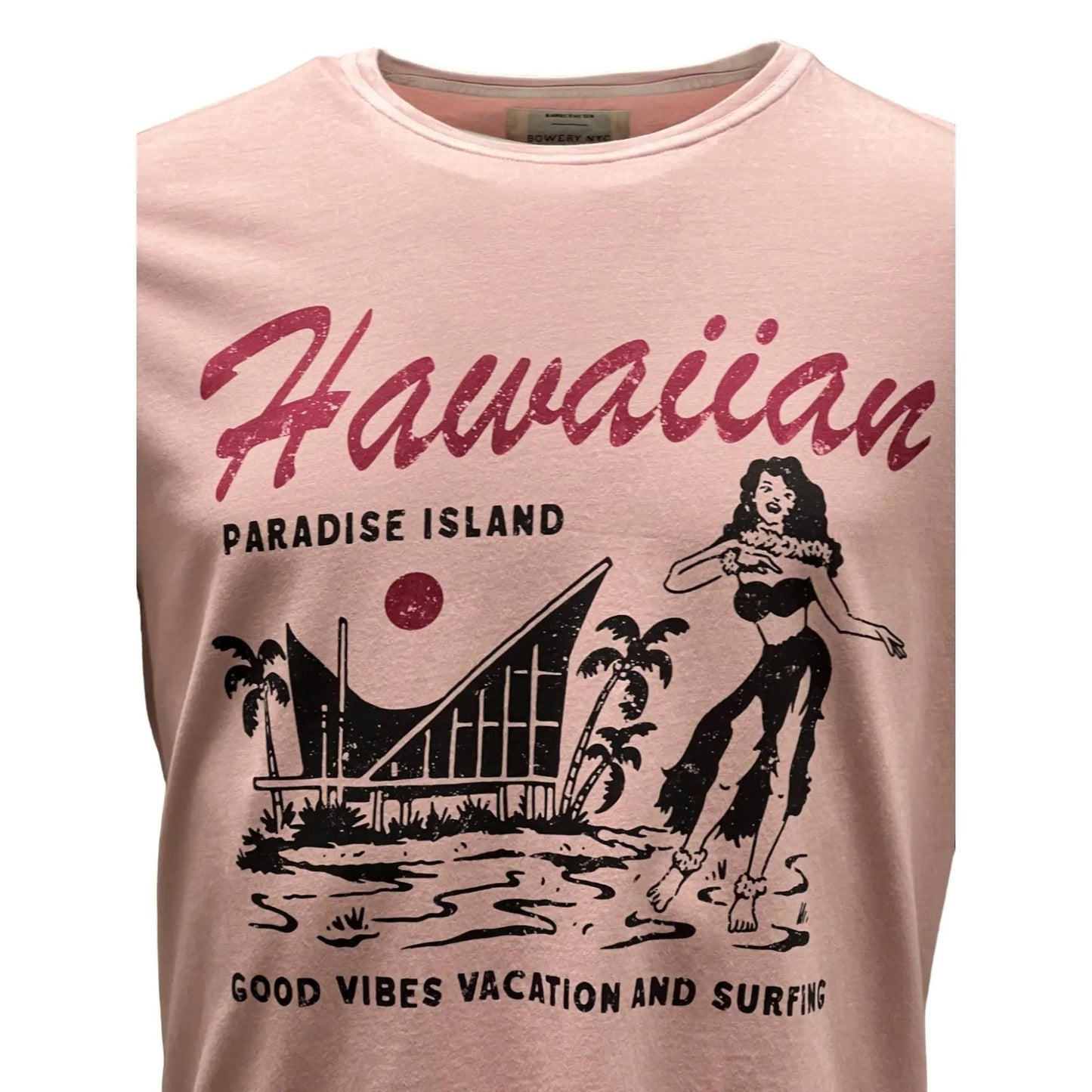 Bowery NYC, T-Shirt, Hawaiian Paradise Vintage Jersey, washed korall - UNIT Hamburg