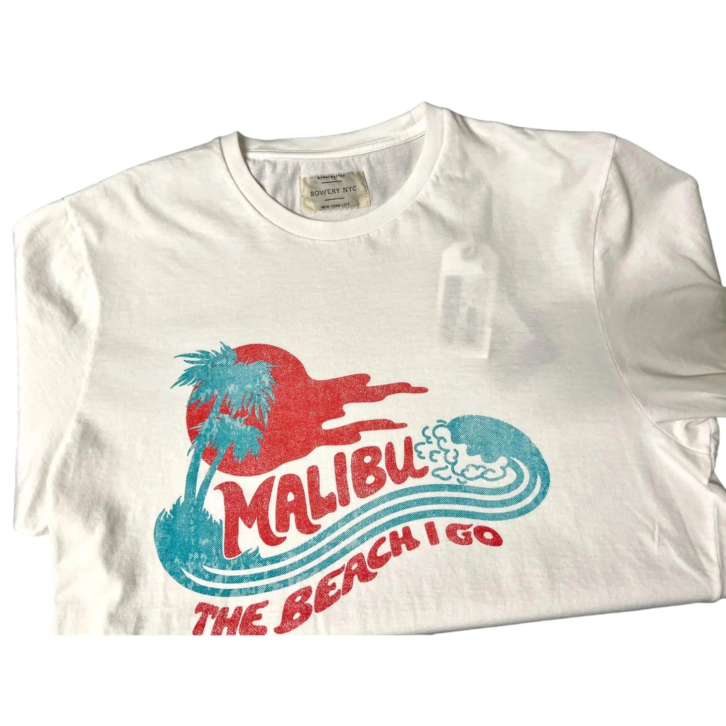 Bowery NYC, T-Shirt, Malibu Beach Vintage Jersey , weiß - UNIT Hamburg