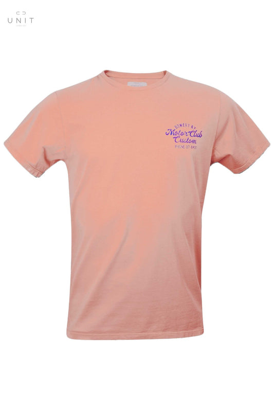 Bowery NYC, T-Shirt, Motor Club Print, Vintage Jersey, apricot - UNIT Hamburg