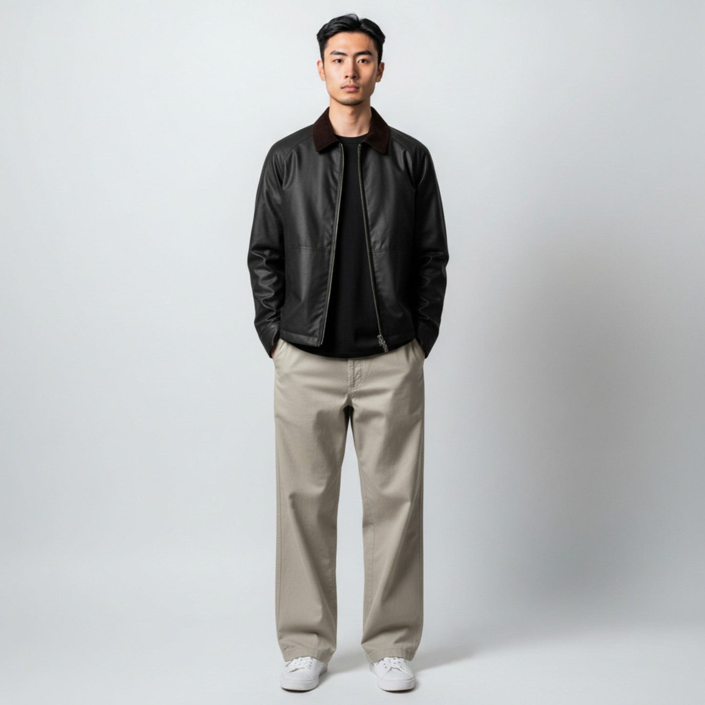 UNIT Hamburg - Brixtol Carter Waxed Jacket Dunkelbraun, mit braunen Cordkragen - Brixtol Textiles