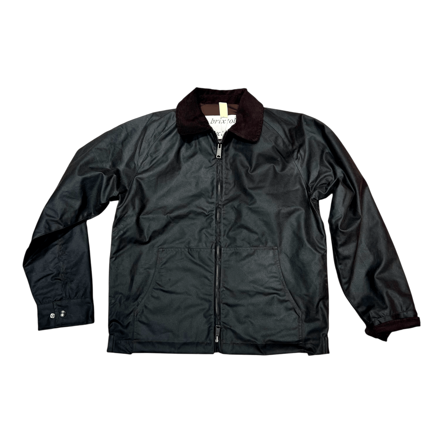 UNIT Hamburg - Brixtol Carter Waxed Jacket Dunkelbraun, mit braunen Cordkragen - Brixtol Textiles
