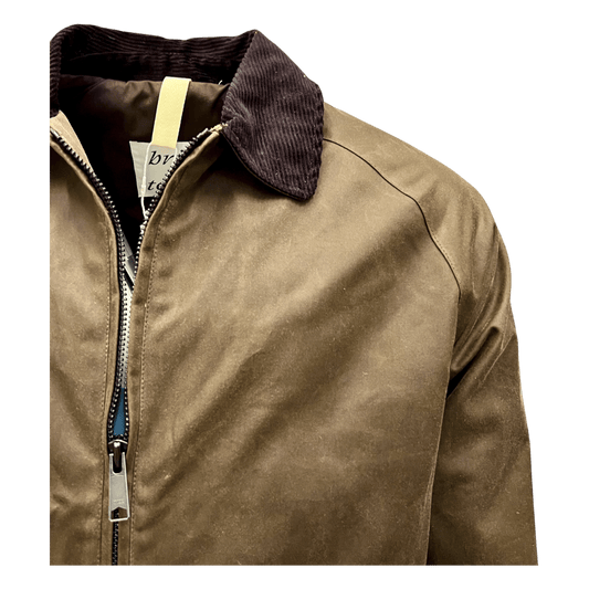 UNIT Hamburg - Brixtol Textiles, Carter, kurze Wachsjacke, dunkelbeige - Brixtol Textiles