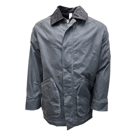 UNIT Hamburg - Brixtol Textiles, Kit, Wachsjacke lang, rauchblau - Brixtol Textiles