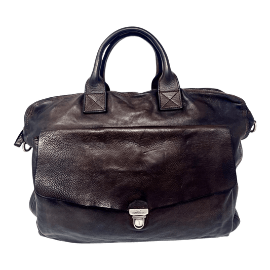 UNIT Hamburg - Campomaggi, Aktentasche – braunes Vollleder, handgefärbt - Campomaggi