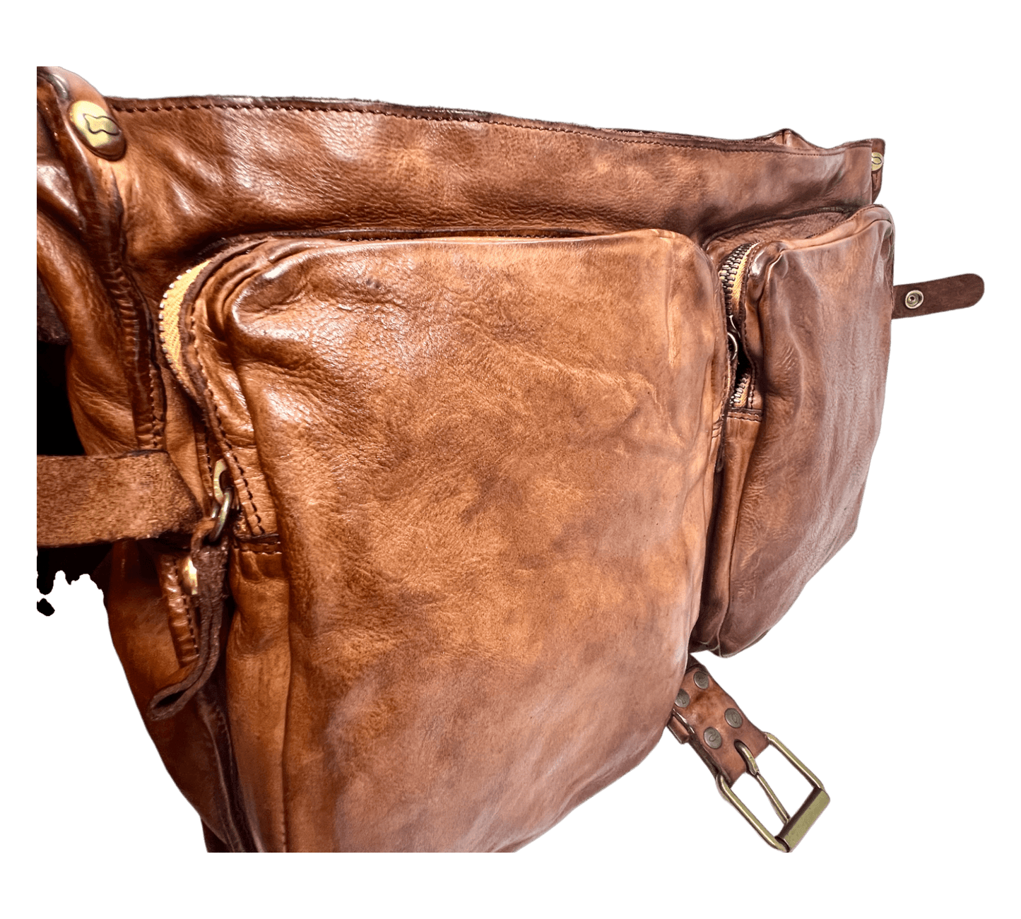 Campomaggi, Aktentasche, Kuriertasche, Farbe cognac - UNIT Hamburg