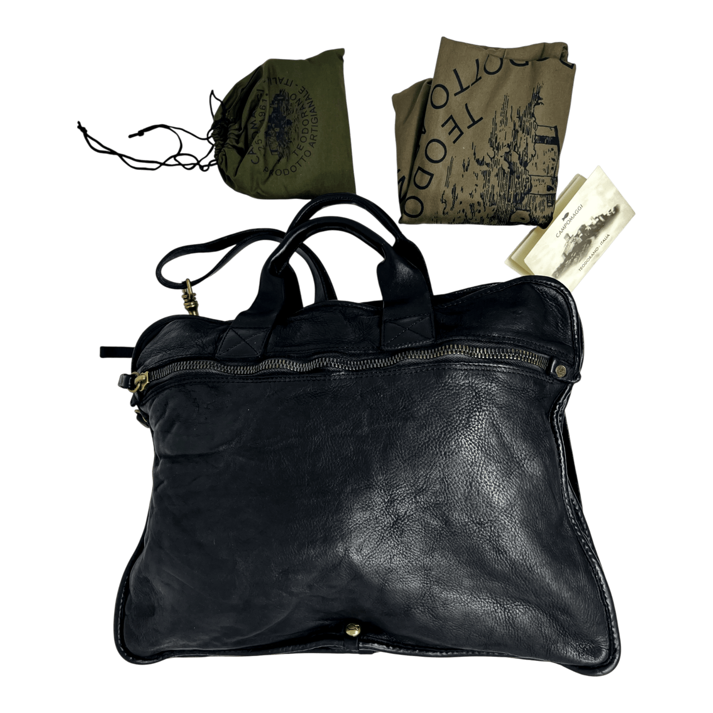 UNIT Hamburg - Campomaggi Briefcase – handgefertigte Leder - Aktentasche, schwarz - Campomaggi