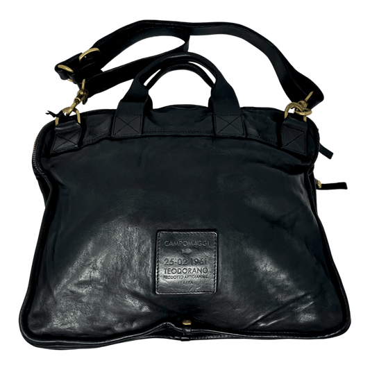 UNIT Hamburg - Campomaggi Briefcase – handgefertigte Leder - Aktentasche, schwarz - Campomaggi