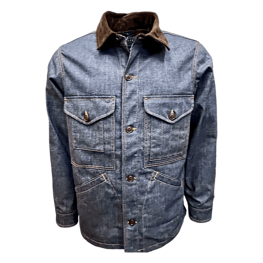 UNIT Hamburg - Ceccarelli Denim Work Jacket – gewachste Workerjacke mit Cordkragen - Ceccarelli