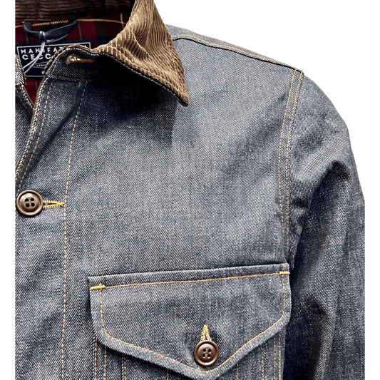 UNIT Hamburg - Ceccarelli Denim Work Jacket – gewachste Workerjacke mit Cordkragen - Ceccarelli