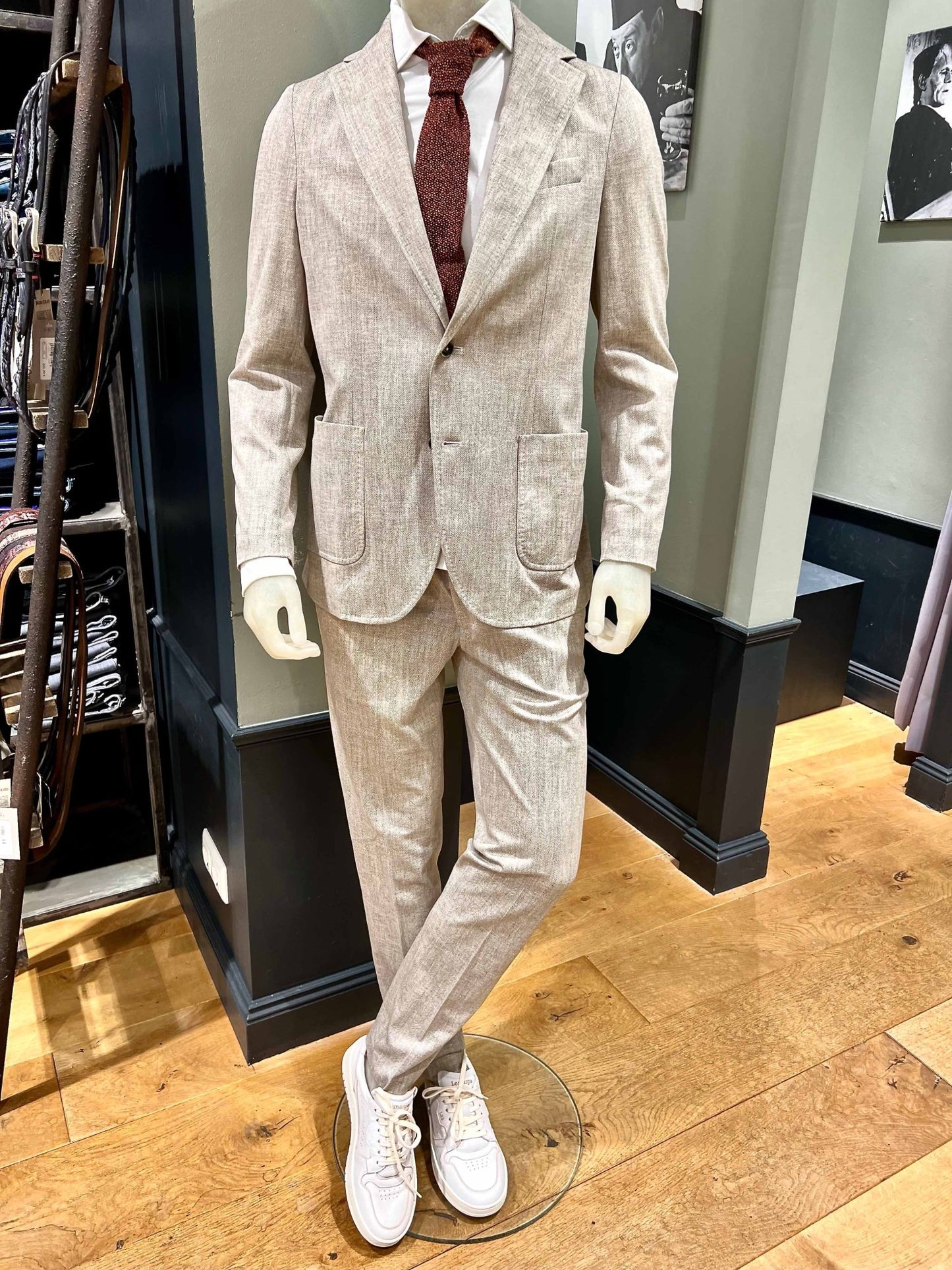 Circolo 1901, Fischgrat Blazer, Leinenoptik, naturale - UNIT Hamburg