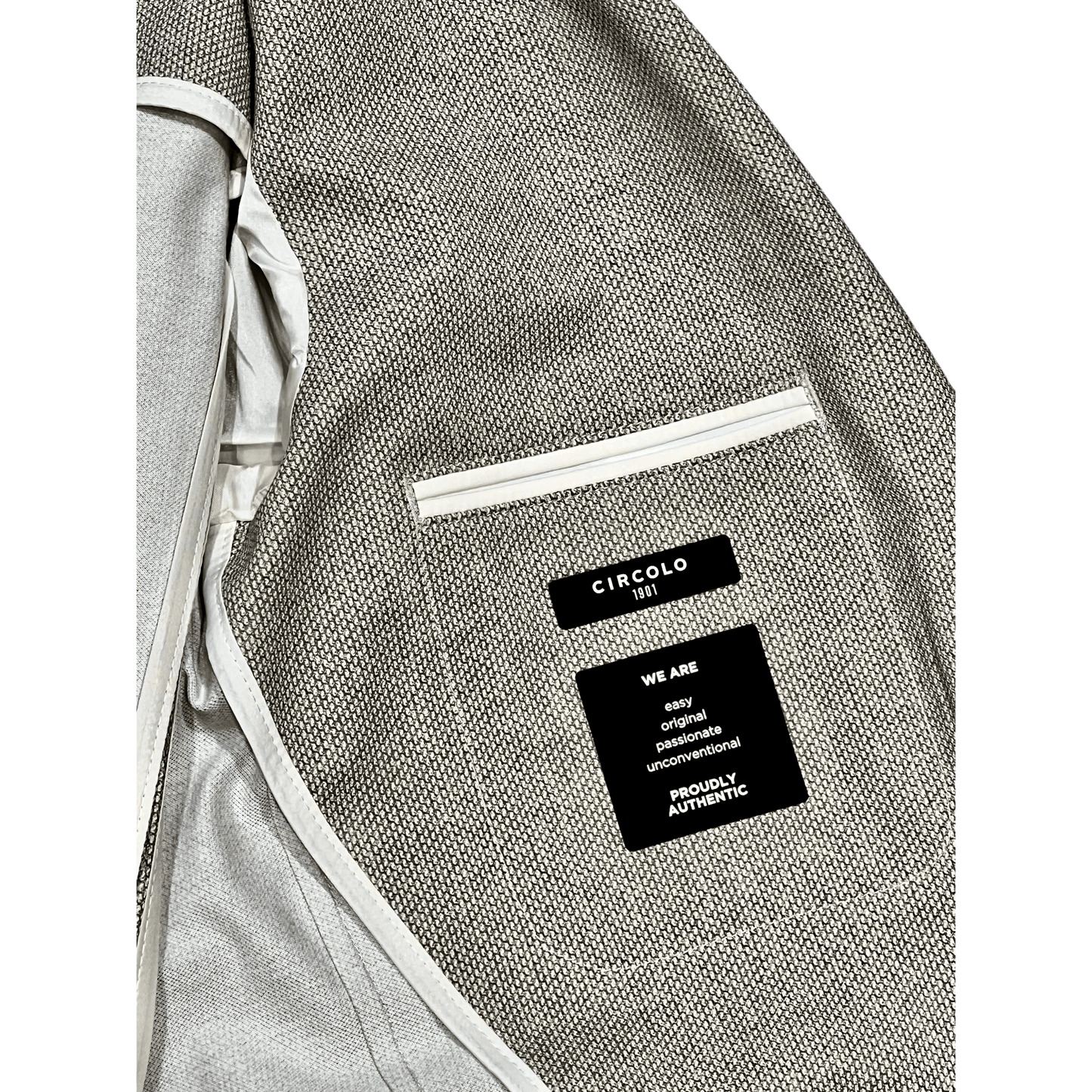 UNIT Hamburg - Circolo 1901, Jersey‑Sakko CN5230 Piqué‑Print, hellbeige - Circolo 1901