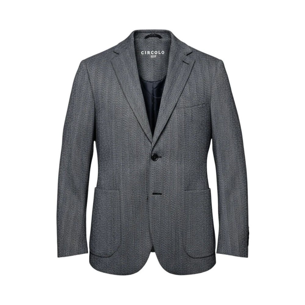 UNIT Hamburg - Circolo 1901, Sakko Herringbone, Wolle/Baumwolle, grau - Circolo 1901