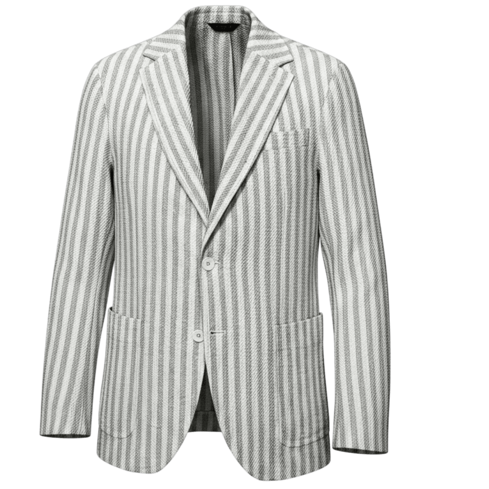 UNIT Hamburg - Circolo 1901, sommerliches Leinen Sakko gestreift, hellsand - Circolo 1901