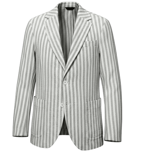 UNIT Hamburg - Circolo 1901, sommerliches Leinen Sakko gestreift, hellsand - Circolo 1901