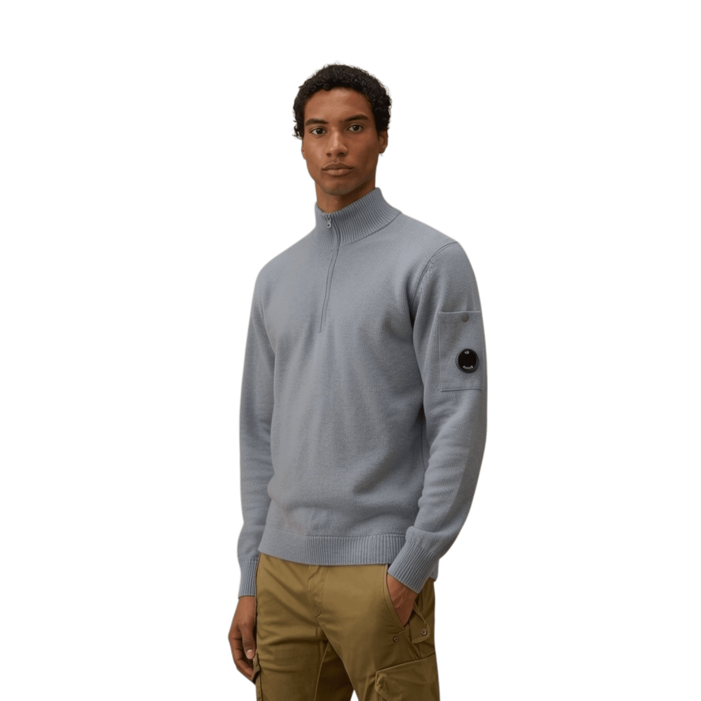 UNIT Hamburg - C.P. Company Cotton Crepe Half Zip – Gunmetal grau - C.P. Company